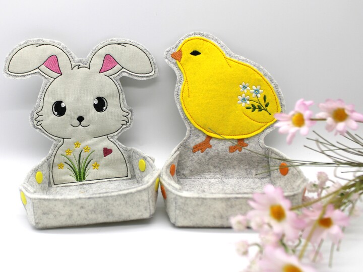 Stickdatei ITH Körbchen Ostern Hase Küken 16x26cm