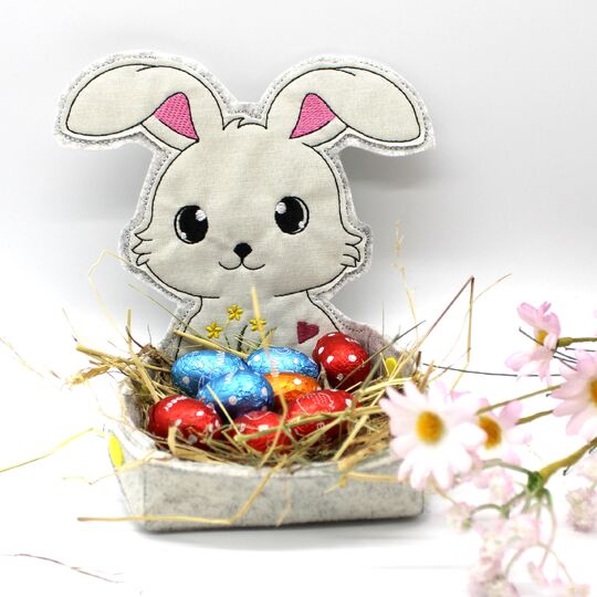 Stickdatei ITH Körbchen Ostern Hase Küken 16x26cm