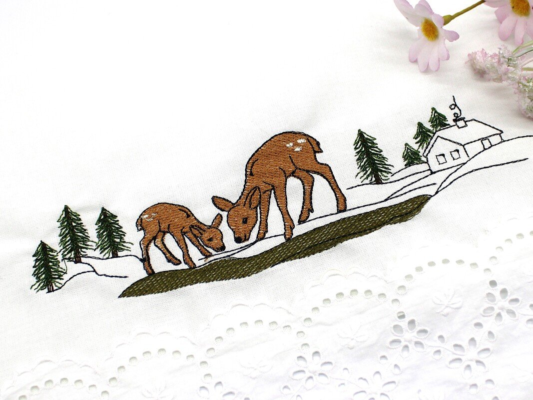 Stickdatei Reh Wald Waldtier - Bild 2
