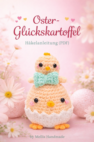 Oster–Glückskartoffel häkeln Amigurumi Küken Anleitung PDF