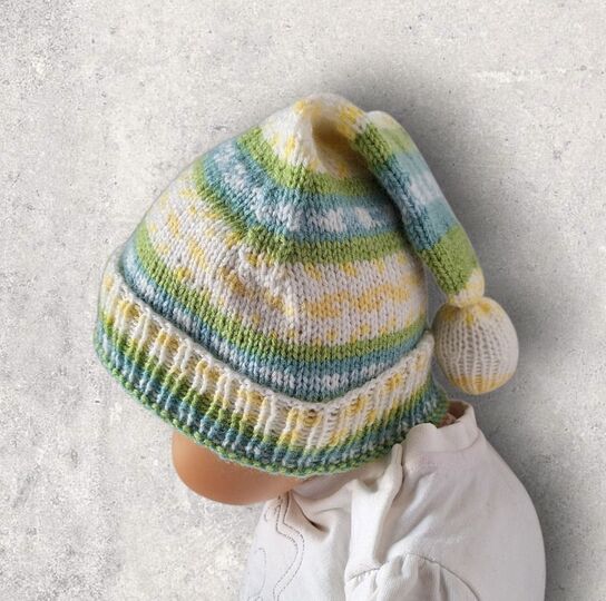 Strickanleitung Wichtelmütze unisex, ca. 8 - 24 Monate    #373