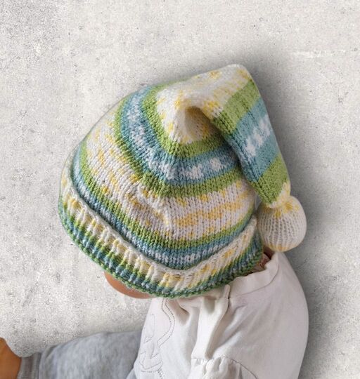 Strickanleitung Wichtelmütze unisex, ca. 8 - 24 Monate    #373