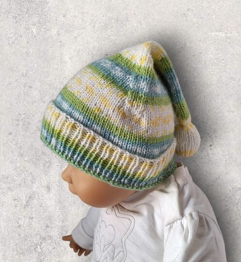 Strickanleitung Wichtelmütze unisex, ca. 8 - 24 Monate    #373