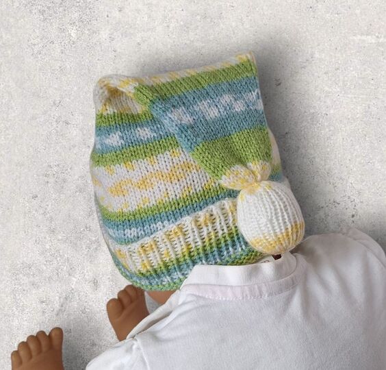 Strickanleitung Wichtelmütze unisex, ca. 8 - 24 Monate    #373