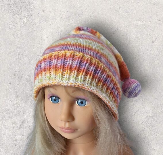 Strickanleitung Wichtelmütze unisex, ca. 2 - 4 Jahre    #374