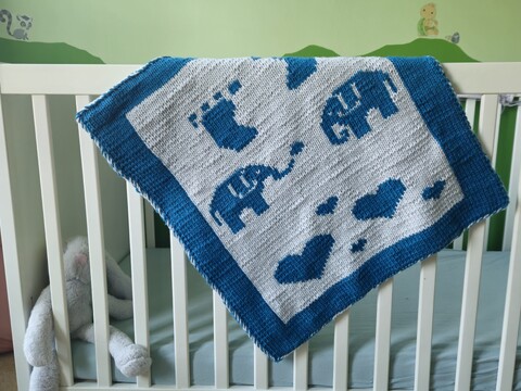 Knitting Pattern Newborn Baby Blanket, Double Sided Knitting inkl. tutorial