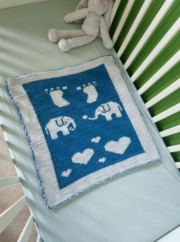 Strickanleitung Baby Decke zur Geburt in Double Face inkl. Tutorial - Bild 10