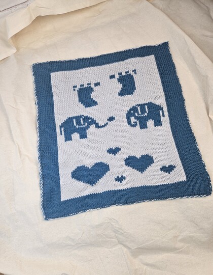 Strickanleitung Baby Decke zur Geburt in Double Face inkl. Tutorial