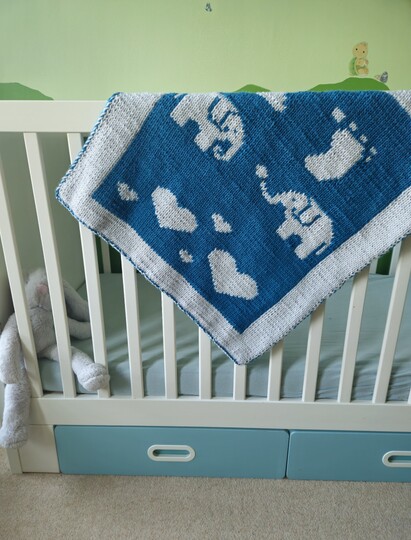 Strickanleitung Baby Decke zur Geburt in Double Face inkl. Tutorial