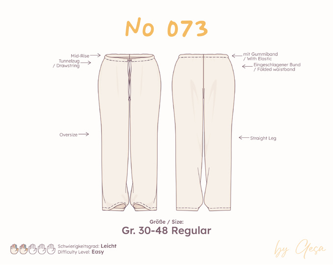 Oversized pajama pants – Regular 30–48