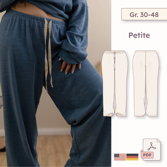 Oversized pajama pants – Petite 30–48