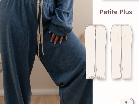 Oversized pajama pants – Petite Plus 30–48