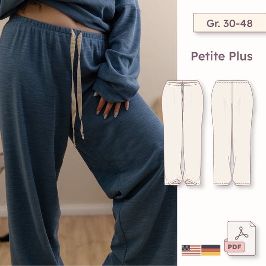 Oversized Pyjama-Hose – Petite Plus 30–48