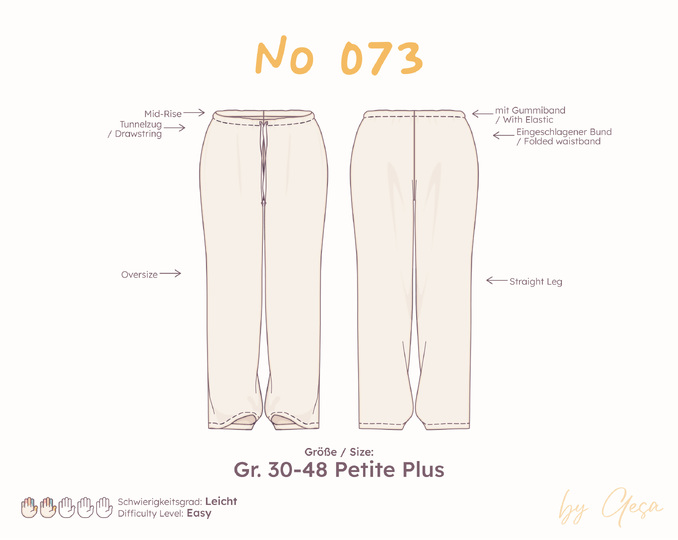 Oversized pajama pants – Petite Plus 30–48