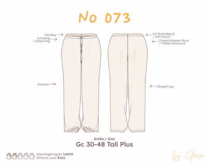 Oversized Pyjama-Hose – Tall Plus 30–48