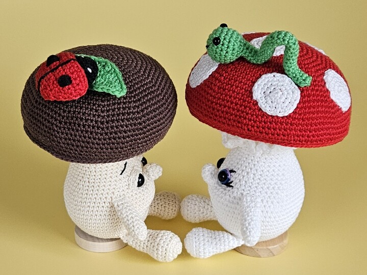 Uschi und Ullrich das Pilzpärchen - Amigurumi Häkelanleitung