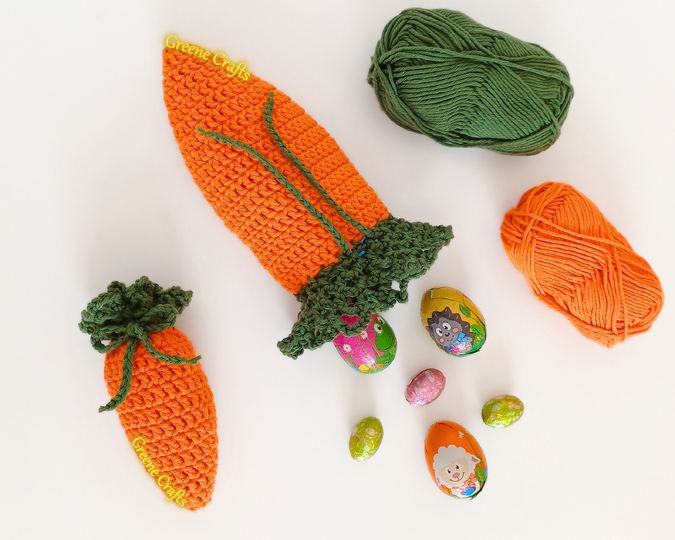 Crochet Pattern: Carrot Treat Bag - Easy Easter Crochet Project