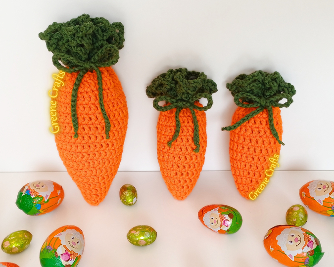 Crochet Pattern: Carrot Treat Bag - Easy Easter Crochet Project