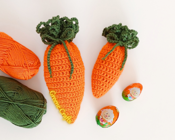 Crochet Pattern: Carrot Treat Bag - Easy Easter Crochet Project