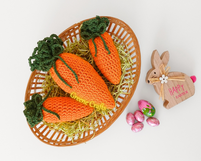 Crochet Pattern: Carrot Treat Bag - Easy Easter Crochet Project