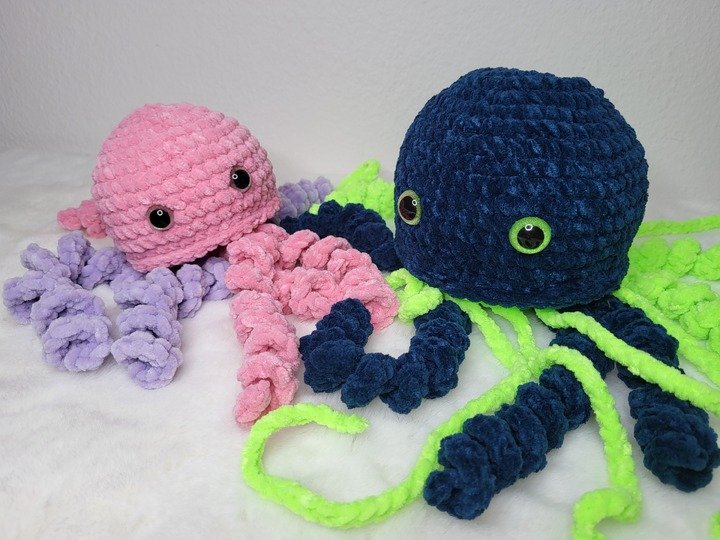 Niedliches Quallenpaar ohne Annähen -«Matze & Lory» Häkelanleitung