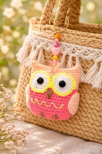 Owl & chick "Goldie" - Crochet pattern for decoration, DIY gift, Easter