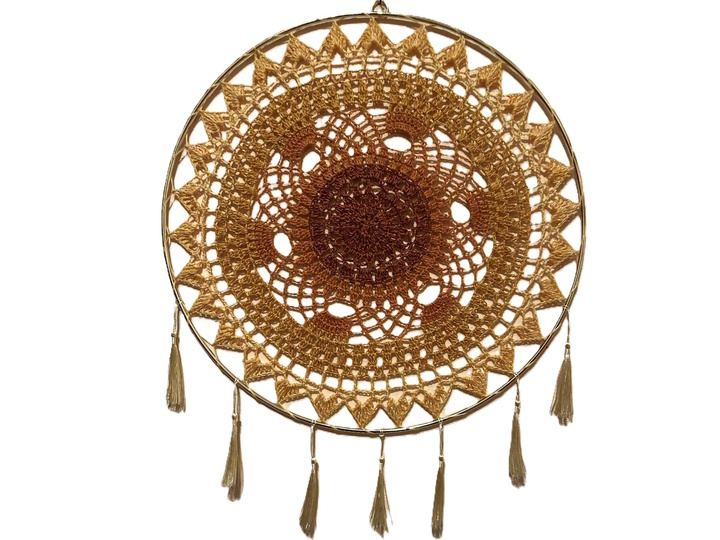 Mandala Sonnenstern – Häkelanleitung mit Schritt-für-Schritt-Fotos