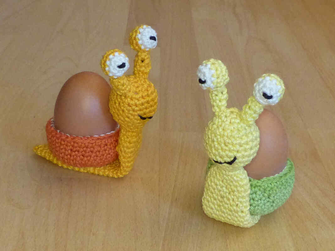 Häkelanleitung Eierbecher Schnecke "Die Eierschnecke"