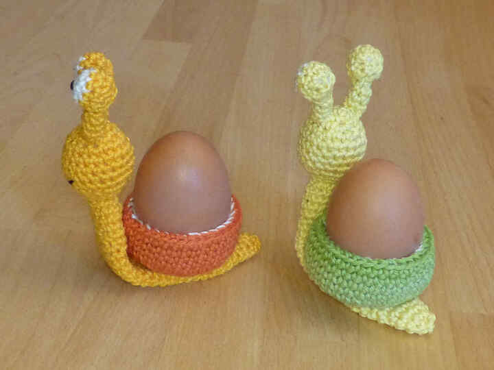 Häkelanleitung Eierbecher Schnecke "Die Eierschnecke"