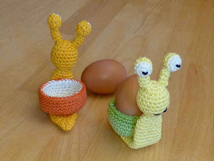 Häkelanleitung Eierbecher Schnecke "Die Eierschnecke"