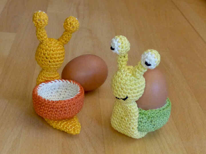 Häkelanleitung Eierbecher Schnecke "Die Eierschnecke"