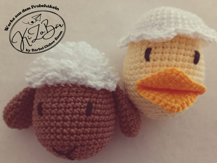 Eier-Bauernhoftiere - Häkelanleitung für niedliche Bauernhoftiere in Eiform