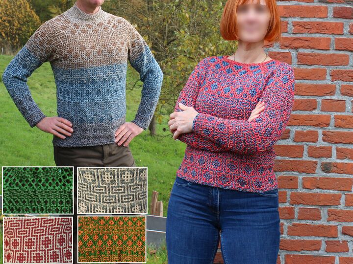 CAL "Woven Wostra" unisex Häkelpullover RVO in allen Größen