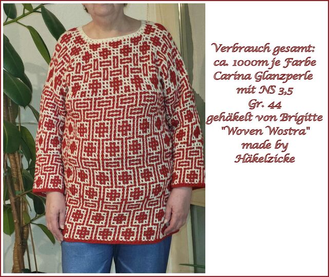 CAL "Woven Wostra" unisex Häkelpullover RVO in allen Größen