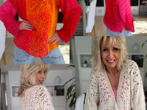 Marchy - Häkelanleitung für Jacke und Wendepulli im Patchworkstil