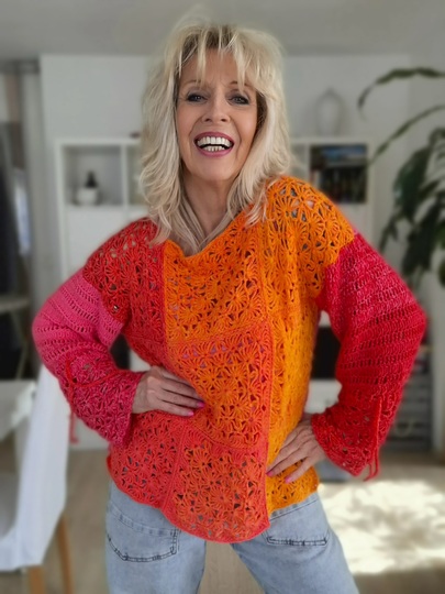 Marchy - Häkelanleitung für Jacke und Wendepulli im Patchworkstil