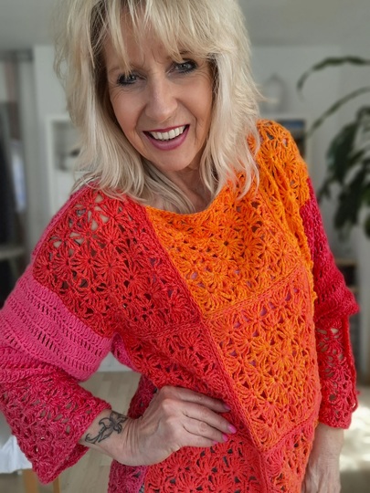 Marchy - Häkelanleitung für Jacke und Wendepulli im Patchworkstil