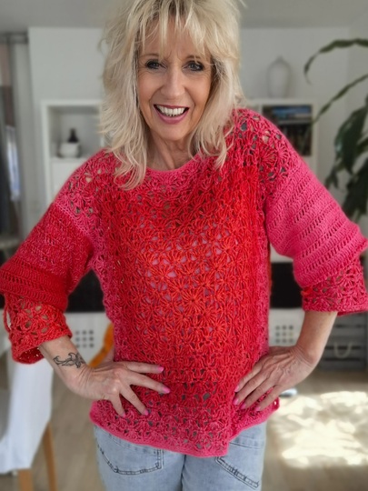 Marchy - Häkelanleitung für Jacke und Wendepulli im Patchworkstil