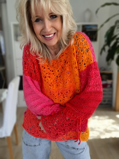 Marchy - Häkelanleitung für Jacke und Wendepulli im Patchworkstil