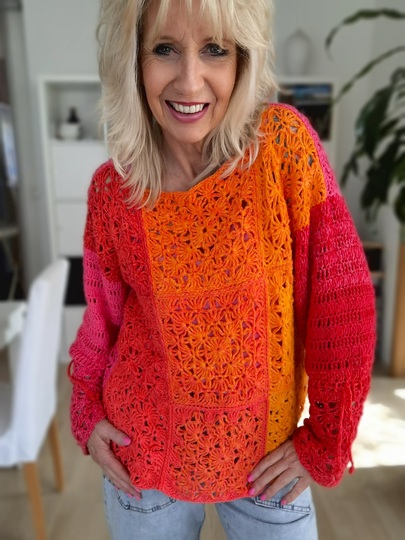 Marchy - Häkelanleitung für Jacke und Wendepulli im Patchworkstil