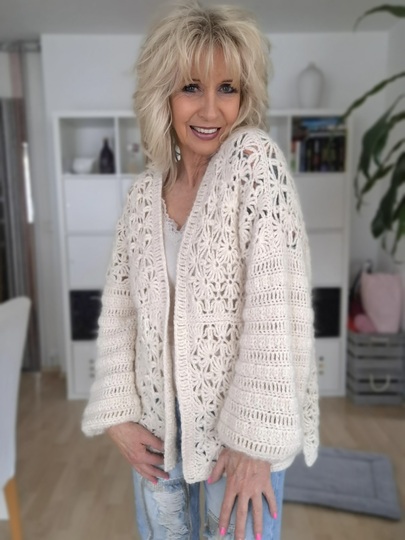 Marchy Häkeljacke - Häkelanleitung im Patchworkstil