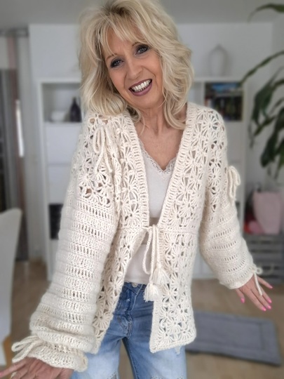 Marchy Häkeljacke - Häkelanleitung im Patchworkstil