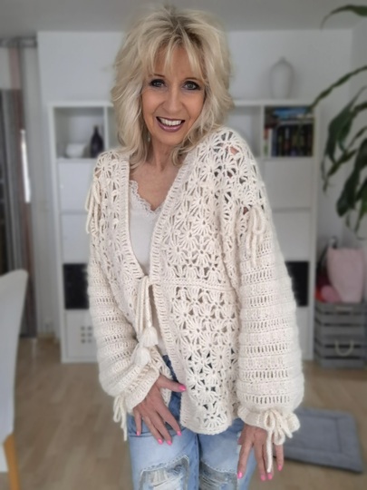 Marchy Häkeljacke - Häkelanleitung im Patchworkstil