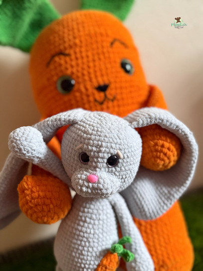 Mr. Möhre und sein Hasi - Häkelanleitung
