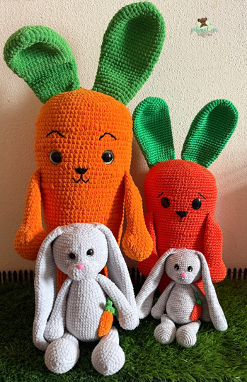 Mr. Möhre und sein Hasi - Häkelanleitung