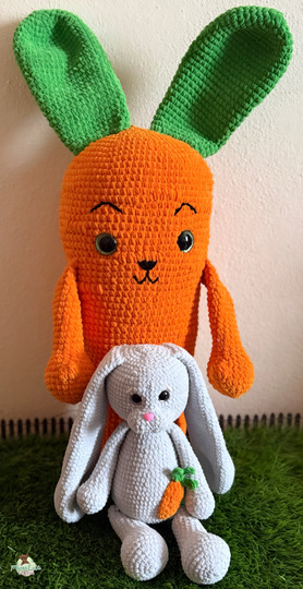 Mr. Möhre und sein Hasi - Häkelanleitung