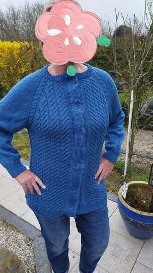 RVO-Jacke "Irischer Winter", Aranmusterjacke Gr. XS-5XL und größer