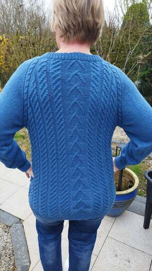 RVO-Jacke "Irischer Winter", Aranmusterjacke Gr. XS-5XL und größer