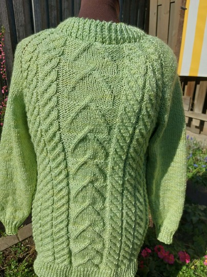 RVO-Jacke "Irischer Winter", Aranmusterjacke Gr. XS-5XL und größer