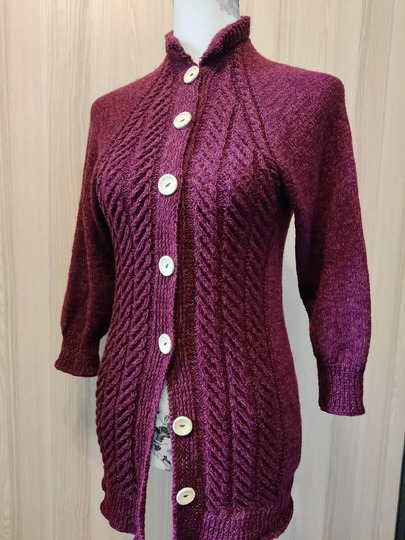 RVO-Jacke "Irischer Winter", Aranmusterjacke Gr. XS-5XL und größer